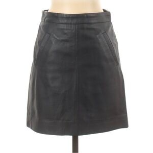 J. Crew Collection Leather Mini Skirt